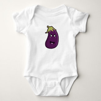 Kawaii Aubergine Baby Strampler