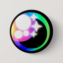 Kawaii Auge mit Regenbogenfarben, gerade Auge auf