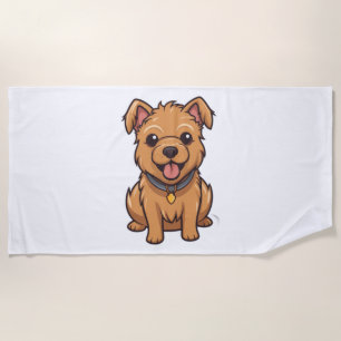 Kawaii Australian Terrier Puppy Strandtuch