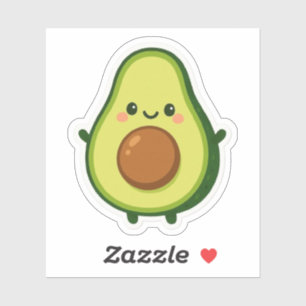 Kawaii Avocado Cartoon Sticker