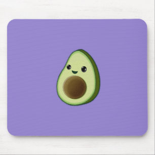 Kawaii Avocado Zeichnung Benutzerdefiniert Lila Mousepad
