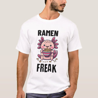 Kawaii Axalotl aß Ramen T-Shirt