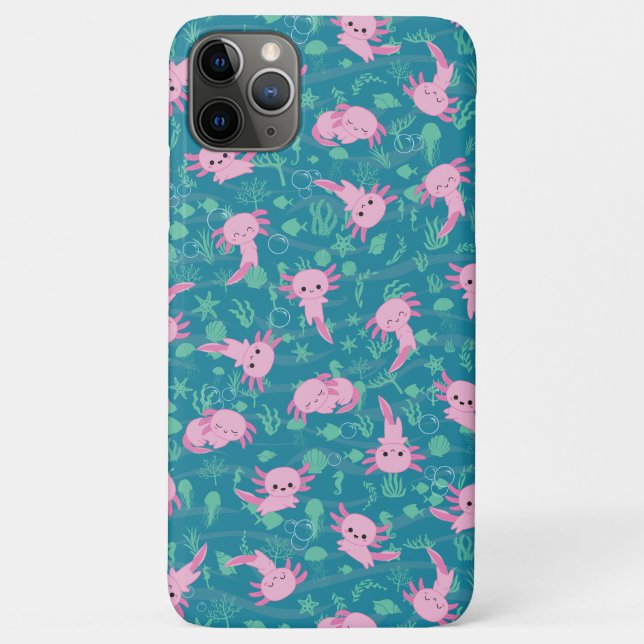 Kawaii Axolotl dans Ocean iPhone / coque ipad (Dos)