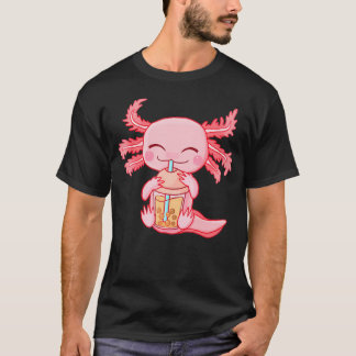 Kawaii Axolotl Drinking Boba Bubble Tee Anime Girl