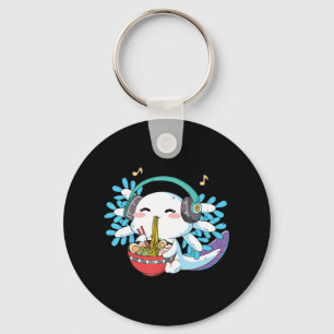 Kawaii Axolotl Eating Ramen Noodles Anime Kids Boy Schlüsselanhänger