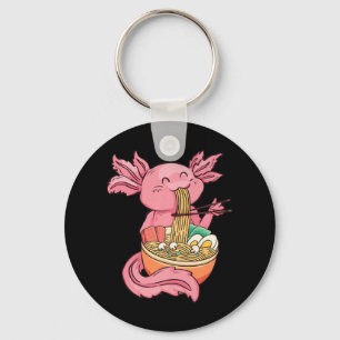 Kawaii Axolotl Eating Ramen Noodles Anime Kids Gir Schlüsselanhänger