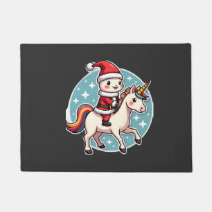 Kawaii Axolotl Einhorn Weihnachten Santa Frohe Wei Fußmatte