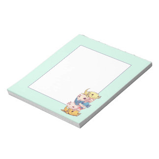 Kawaii Axolotl Friends Notizblock