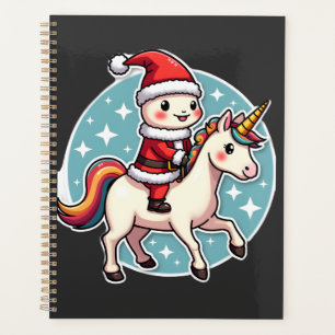 Kawaii Axolotl Licorne Xmas Santa Joyeux Noël