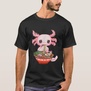 Kawaii Axolotl Manger Ramen nouilles Anime T-Shirt