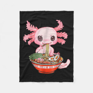 Kawaii Axolotl Ramen Food Japanisch Funny Graphen  Fleecedecke