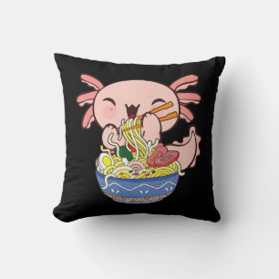 Kawaii Axolotl Ramen Noodles Japanese Anime Kids T Kissen
