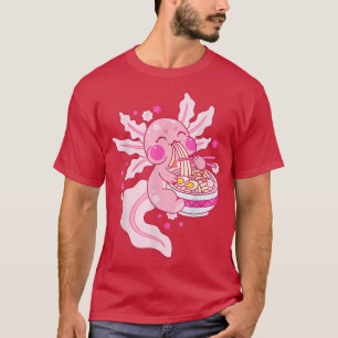Kawaii Axolotl Ramen Noodles Japanisch Anime Otaku T-Shirt
