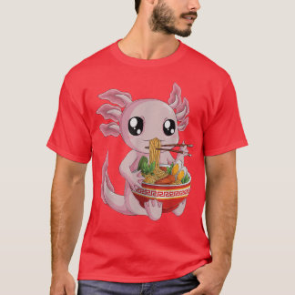 Kawaii Axolotl Ramen Noodles Japanisch Anime Otaku T-Shirt