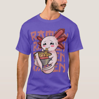 Kawaii Axolotl Ramen Tshirt für Mädchen Frauen Jap