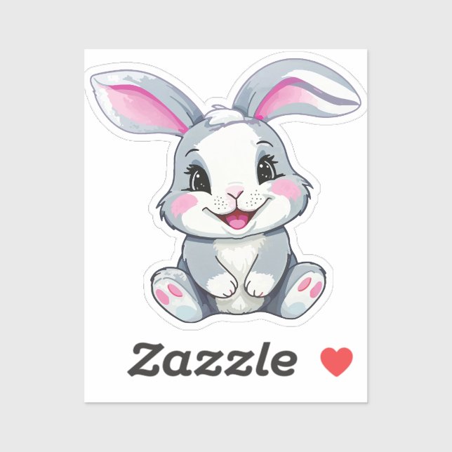 Kawaii Baby Bunny Sticker (Feuille)