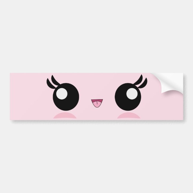 Kawaii Baby Face Autoaufkleber (Vorne)