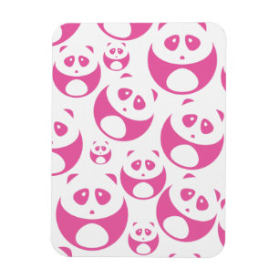 Kawaii Baby Pink und White Panda Muster Magnet