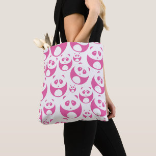 Kawaii Baby Pink und White Panda Muster Tasche