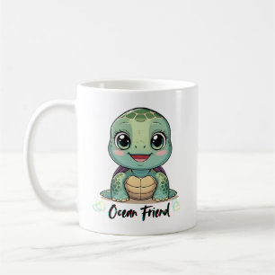 Kawaii-Baby-Schildkröten-Tasse Kaffeetasse
