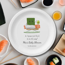 Kawaii Babydusche: Sushi und Salmon Roll Thema