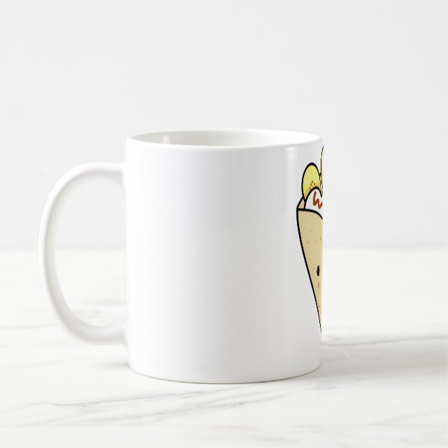 Kawaii Bananas and Cream Crepe Kaffeetasse (Links)