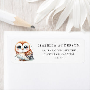 Kawaii Barn Owl Rücksendeadresse