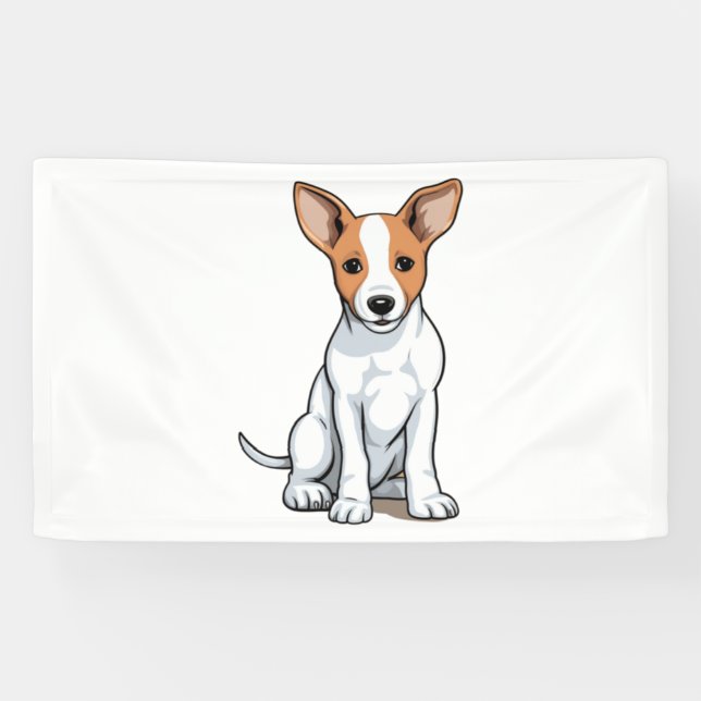 Kawaii Basenji Puppy Banner (Horizontal)