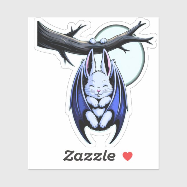 Kawaii Bat Bunny Spooky Niedlich Aufkleber (Blatt)