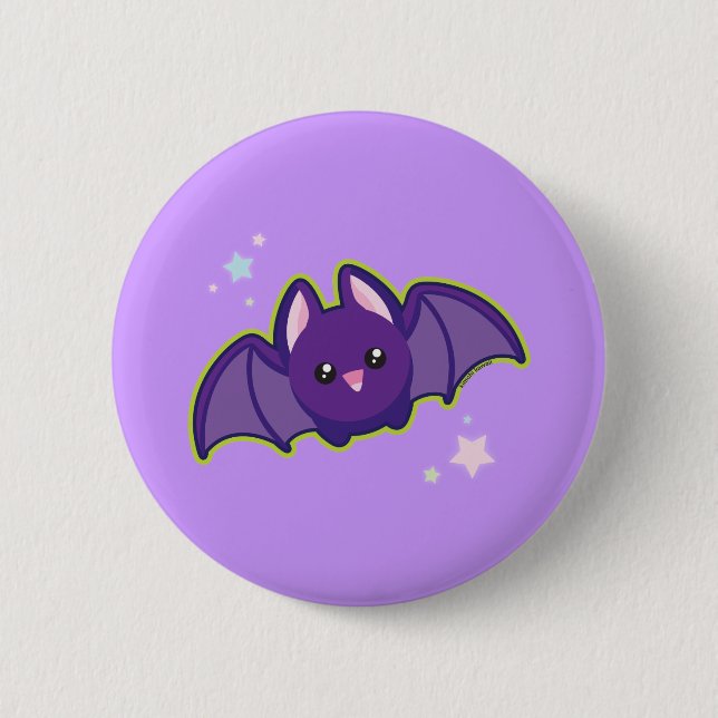 Kawaii Bat Button (Vorderseite)