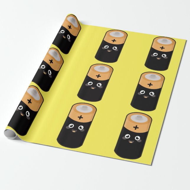 Kawaii Batterie Geschenkpapier (Ungerollt)