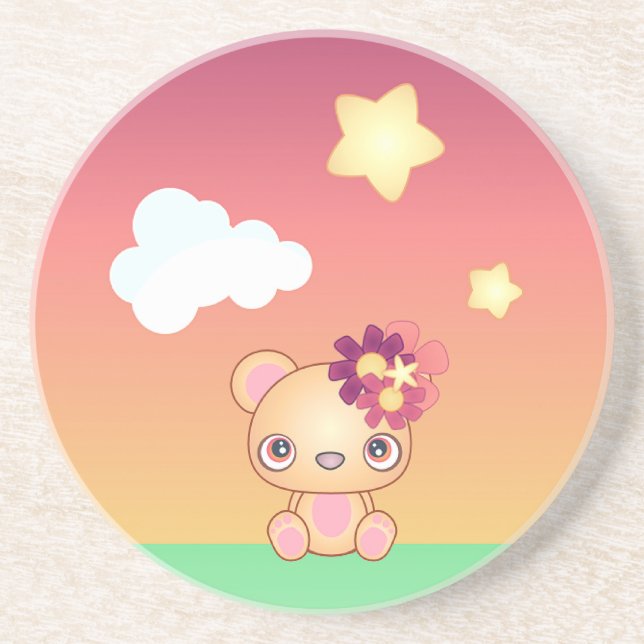 Kawaii Bear Untersetzer (Vorne)