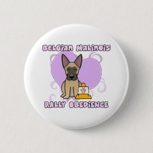 Kawaii Belgier Malinois Kundgebungs-Gehorsam Button