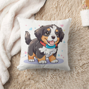 Kawaii Bernese Puppy, Niedlich Berner Pup Kissen
