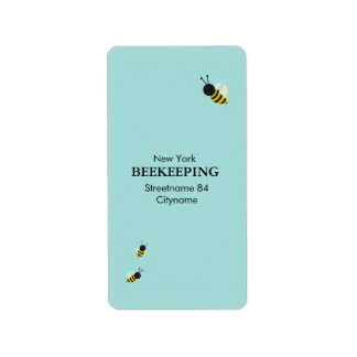 Kawaii-Bienen fliegen Adressaufkleber