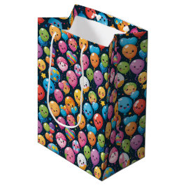Kawaii Birthday Balloon Pattern Mittlere Geschenktüte