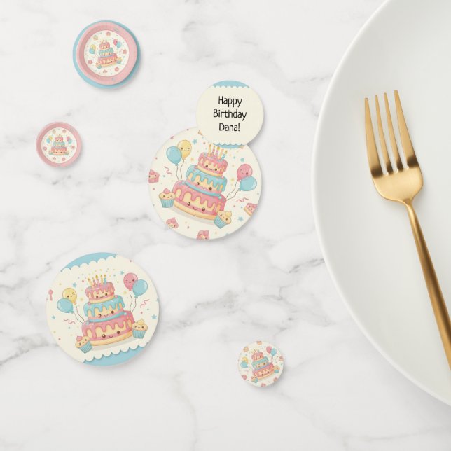 Kawaii Birthday - Cute Cake and Cupcakes Konfetti (Gruppe)