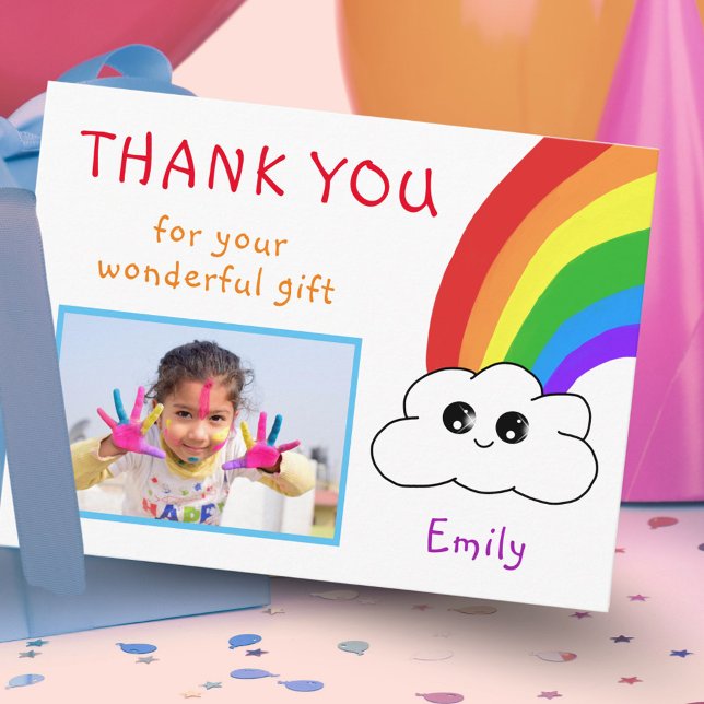 Kawaii Birthday Vielen Dank für Ihre Fotokarte für Postkarte (Von Creator hochgeladen)