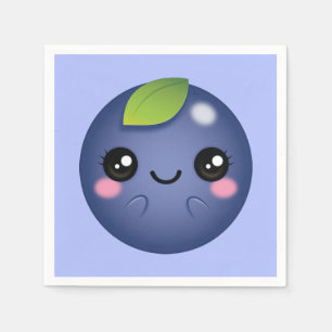 Kawaii Blaubeere Serviette