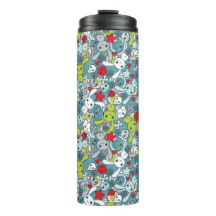 kawaii Blaumuster Thermosbecher