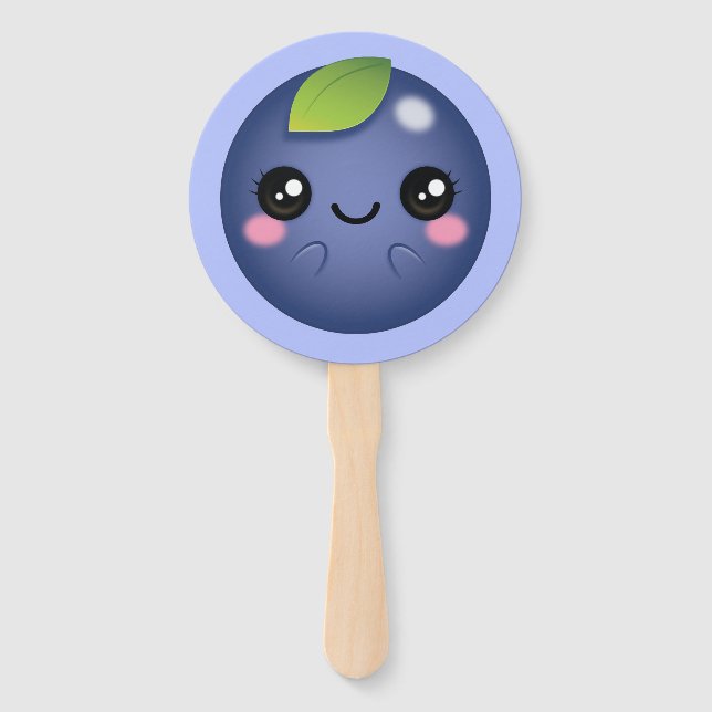 Kawaii Blueberry Fächer (Vorderseite)