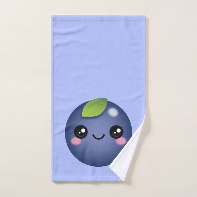 Kawaii Blueberry Handtuch (Handtuch)