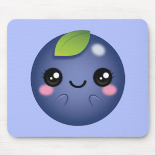 Kawaii Blueberry Mousepad