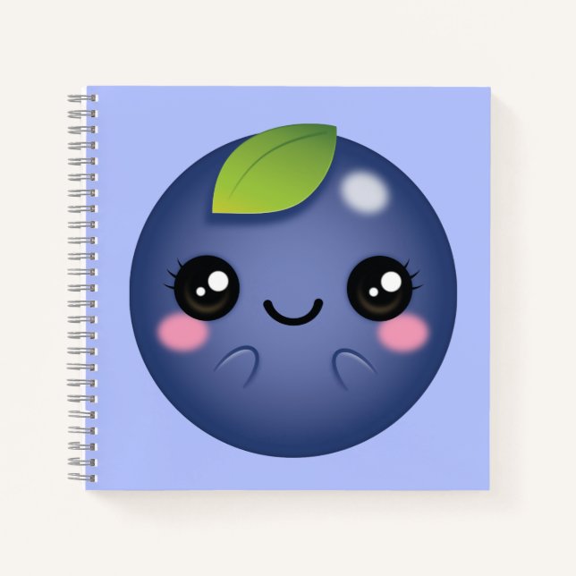 Kawaii Blueberry Notizbuch (Vorderseite)