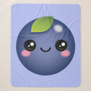 Kawaii Blueberry Sherpa Blanket Sherpadecke