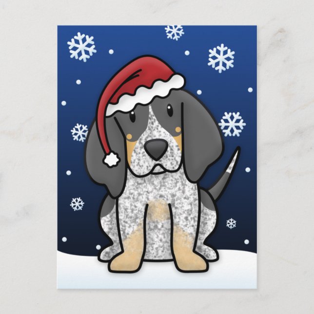 Kawaii Bluetick Weihnachtspostkarte Feiertagspostkarte (Vorderseite)