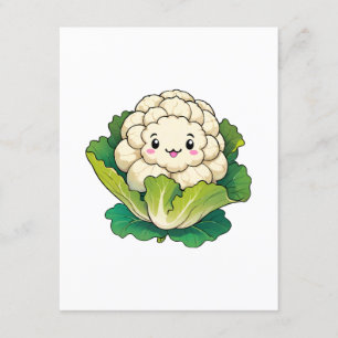 Kawaii Blumenkohl Begleitkarte
