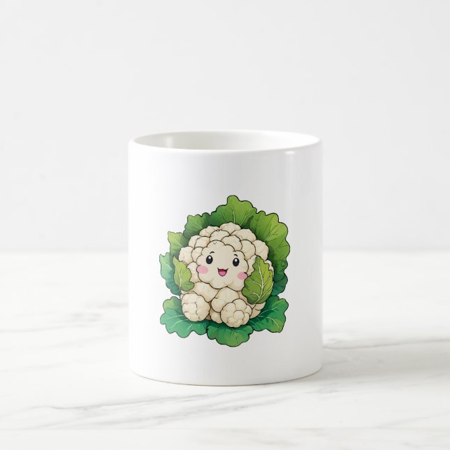 Kawaii Blumenkohl Kaffeetasse (Mittel)