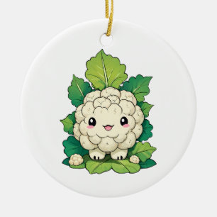 Kawaii Blumenkohl Keramik Ornament