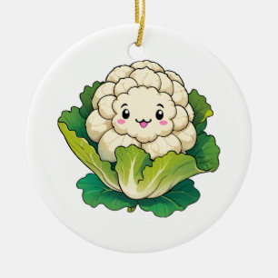 Kawaii Blumenkohl Keramik Ornament